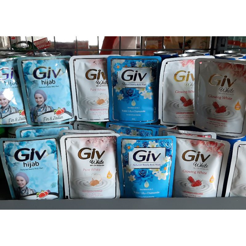 sabun giv 60ml refill sabun cair mandi giv 60 ml giv hijab biru sabun kondangan nikahan sovenir mini