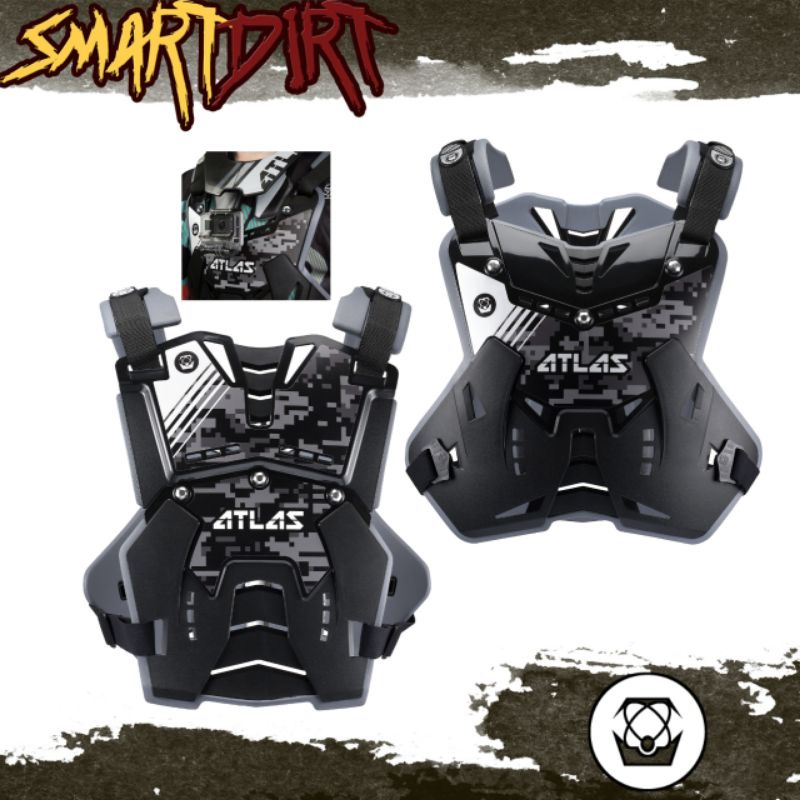 BODY PROTECTOR ATLAS PELINDUNG DADA CROSS ENDURO ATLAS DIGITAL BLACK