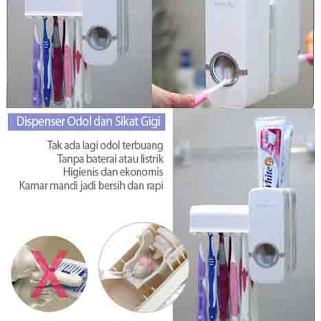 TOUCH ME Dispenser Odol Dan Tempat Sikat Gigi