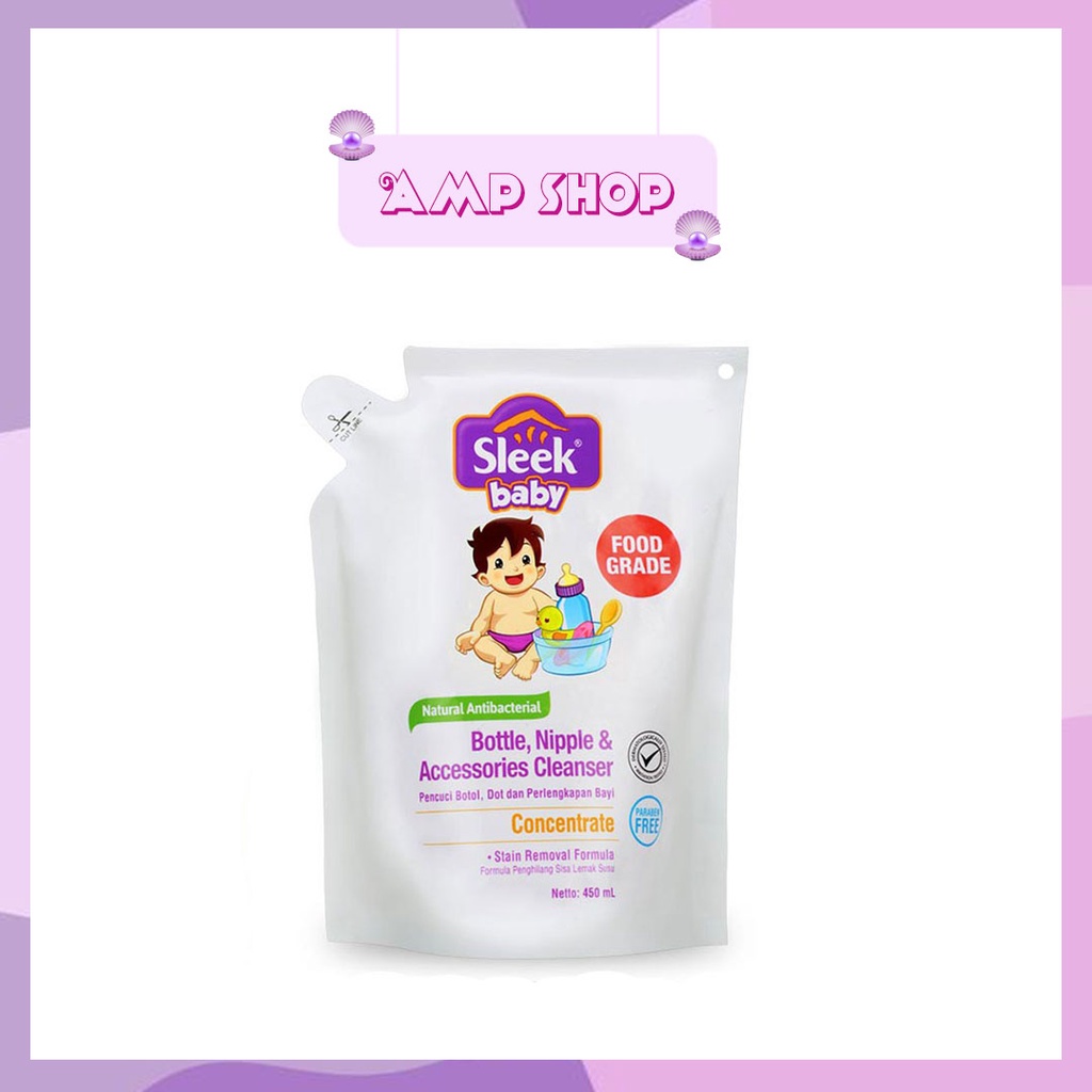 SLEEK BOTTLE NIPPLE POUCH 450ML/PENCUCI BOTOL BAYI