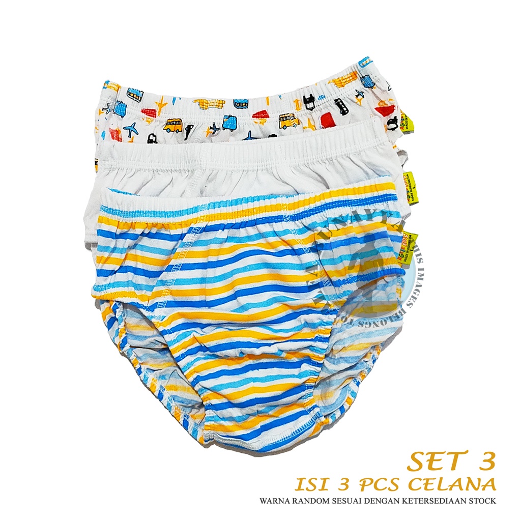 Set isi 3 Celana Dalam Anak Laki - Laki AGREE Kid NGS C15 CD Underwear Berkualitas