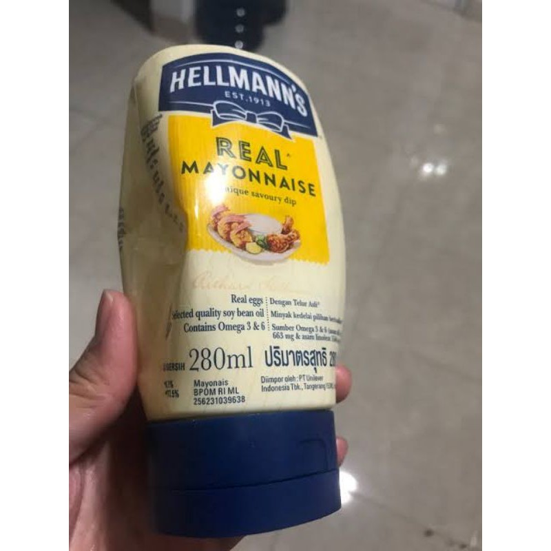 

HELLMAN'S REAL MAYONAISE TUBE 280ML