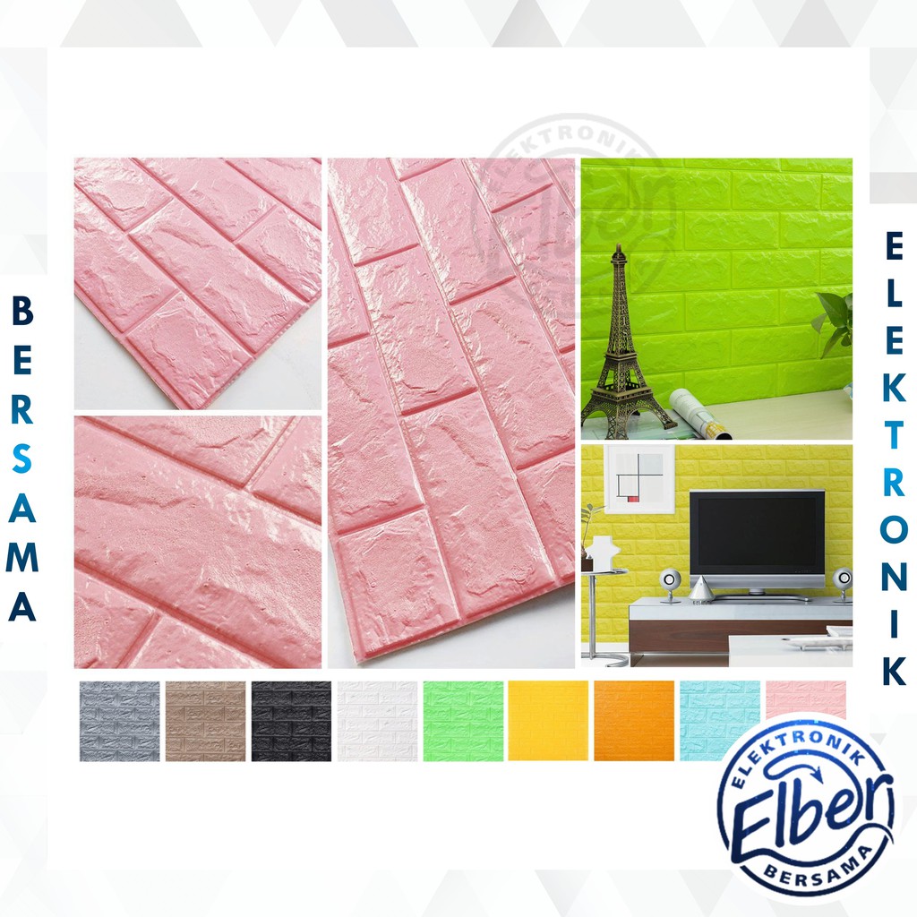 ELBER HL0063 WALLPAPER DINDING DEKORASI RUMAH FOAM 3D BATA