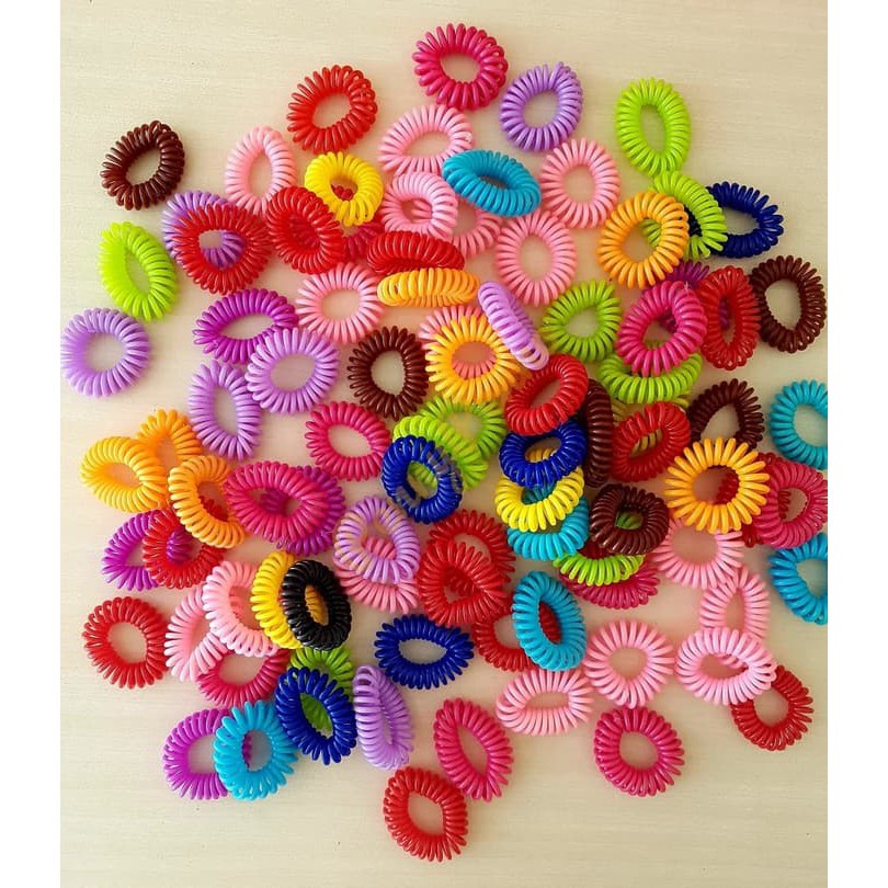 LJS IKAT RAMBUT SPIRAL KARET KECIL PER PCS
