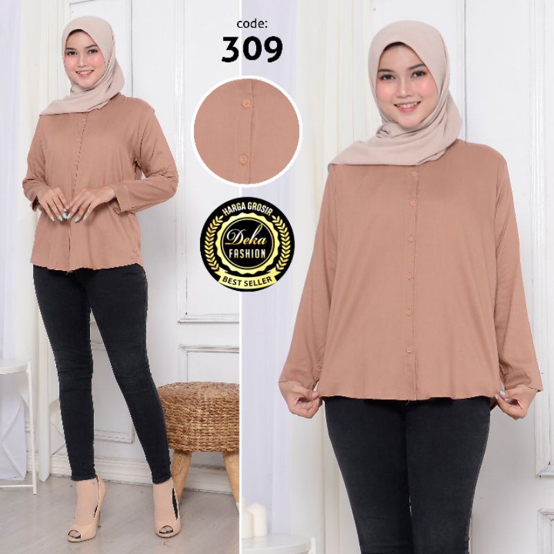 KEMEJA POLOS.KEMEJA BASIC RAYON --309-3
