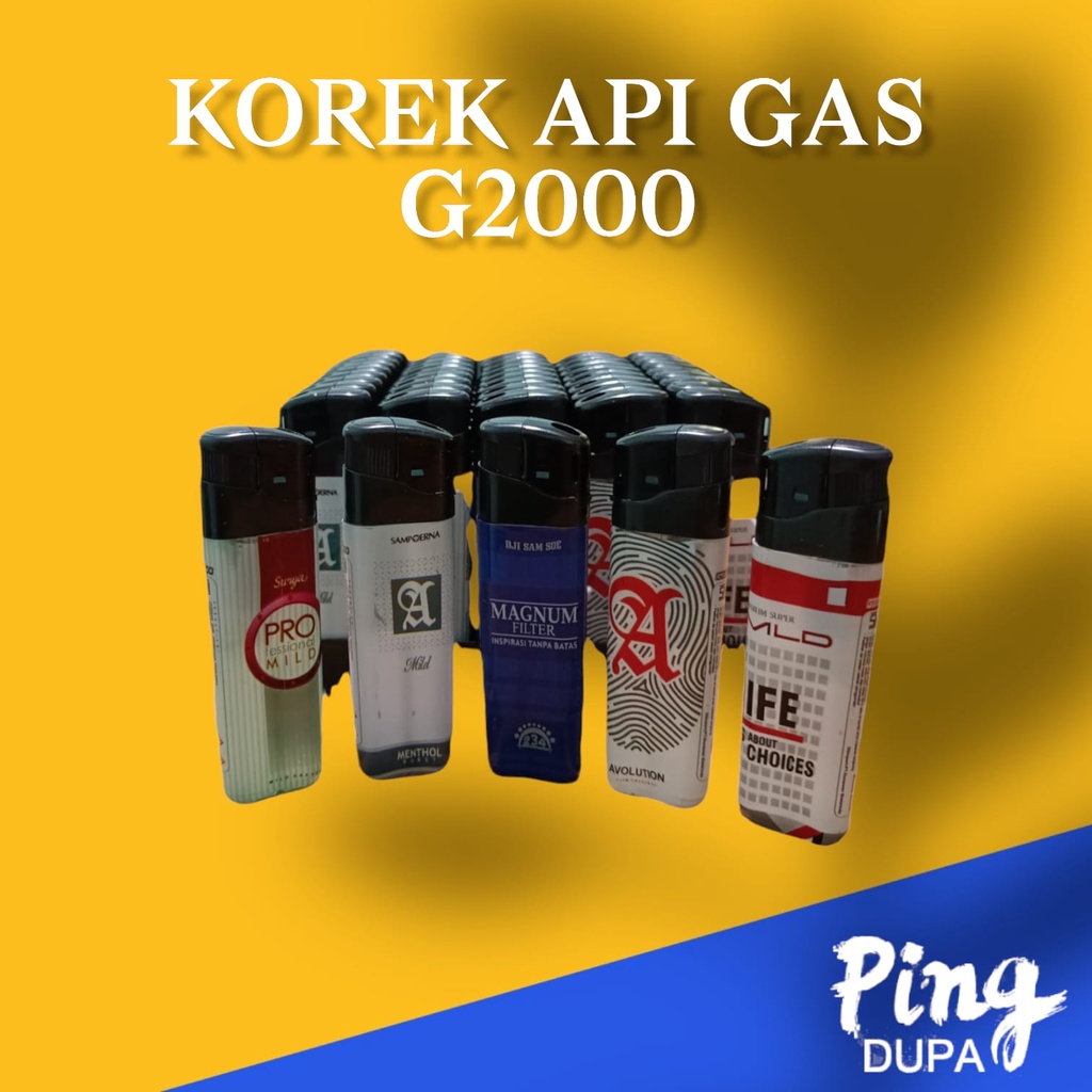 Per Kotak Korek Api Gas Elegan G2000 Motif Kualitas Premium