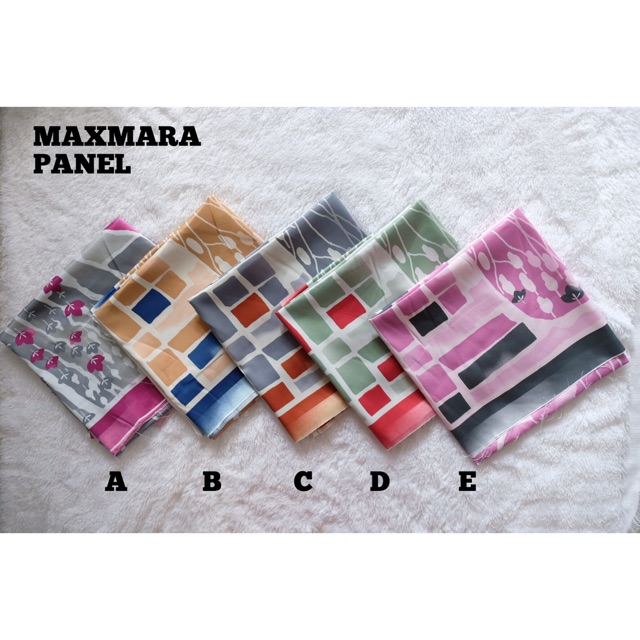 {BARU KAINNYA SAJA} Maxmara motif / maxmara kotak / kerudung segi empat / hijab segi empat