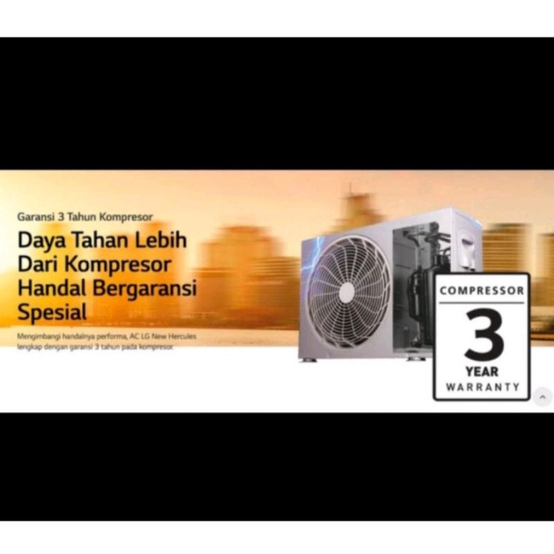 AC LG 3/4 PK H07TN4 HEMAT ENERGI HERCULES MINI + INSTALASI PEMASANGAN