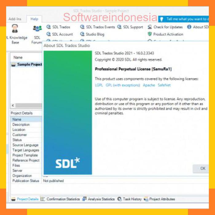 SOFTWARE SDL Trados Studio  SR Professional  PASTI