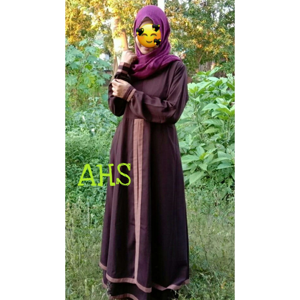 GAMIS SYARI COKLAT TUA-MOCCA GMDWFCT-M ORIGINAL AHS COLECTION