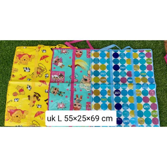 

Tas karung terpal MURAH. . Tas belanja besar ukuran L 55x 25 x 69