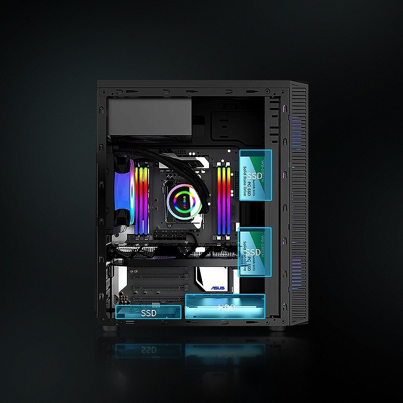 Casing Gaming Maxuss Black Panther TB001