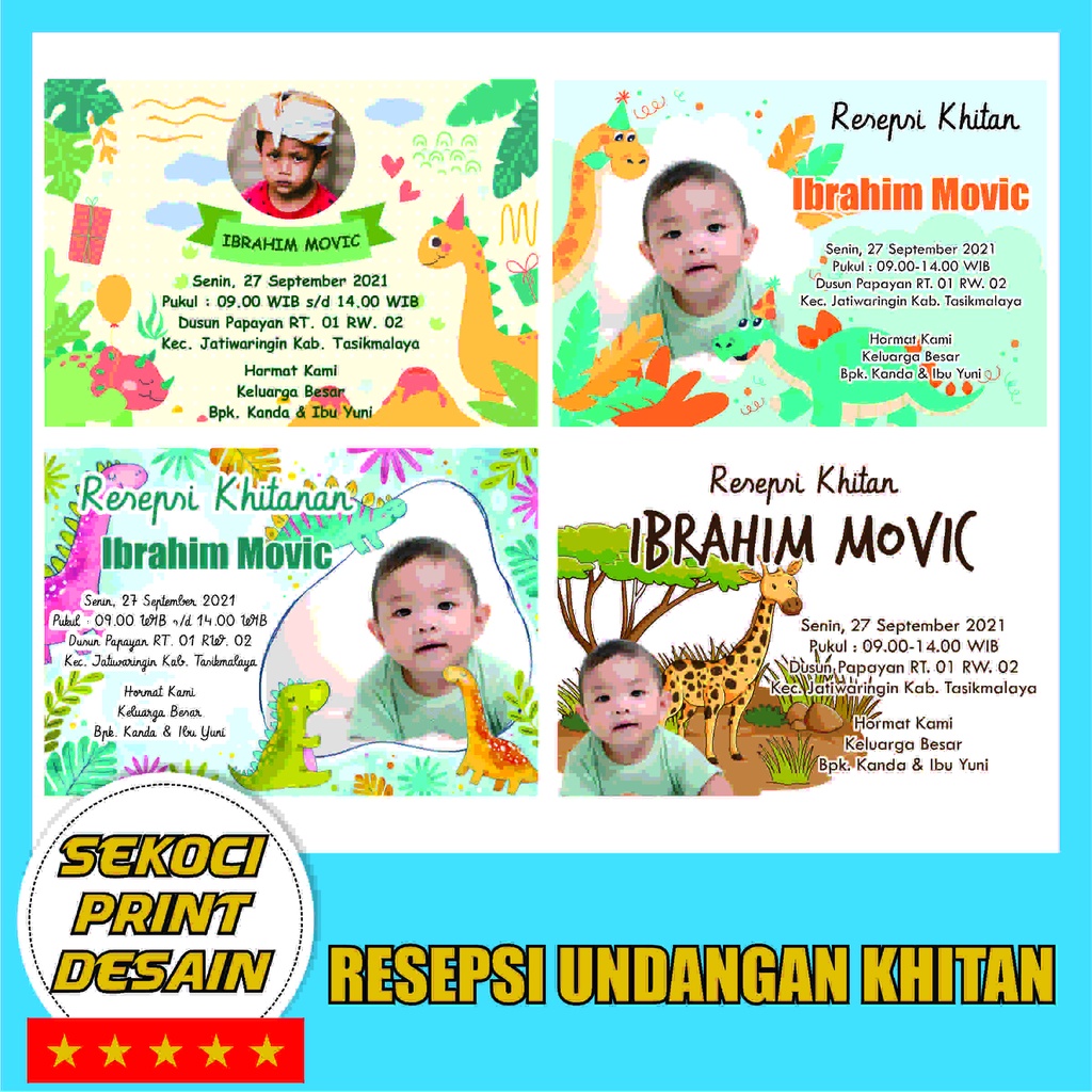 Jual Undangan Resepsi khitanan sunat tonjokan besek keplek | Shopee ...