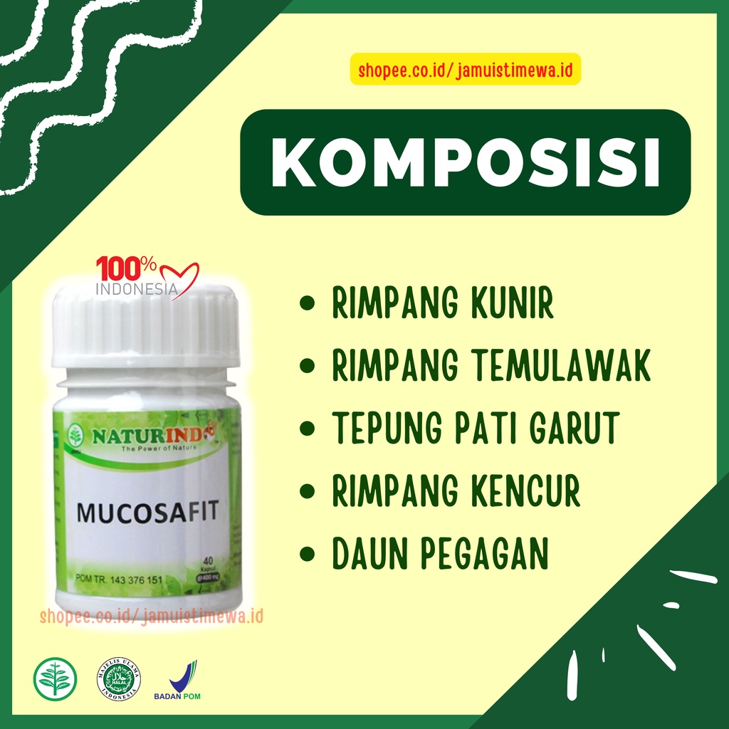 Obat Asam Lambung Maag Herbal Ampuh Asam Lambung Maag Gerd Kronis Sakit Perut Mual Mucosafit Naturindo-2