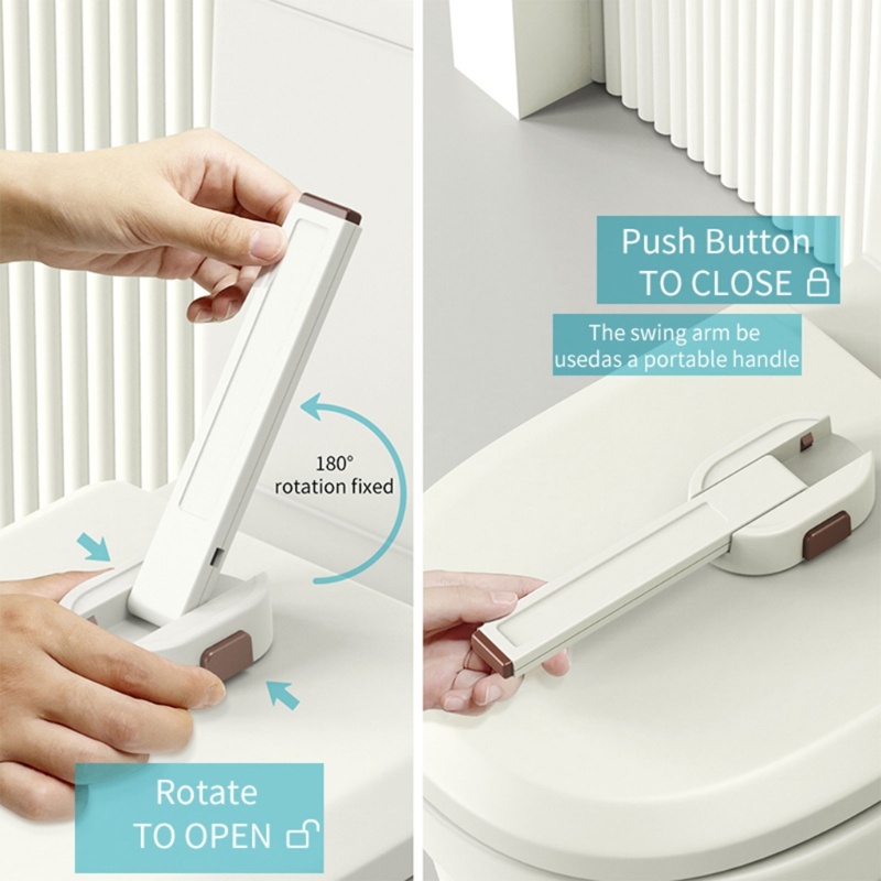 Mary Toilet Proof Lock Kunci Tutup Toilet Kamar Mandi Self Adhesive Lock Untuk Keamanan Bayi