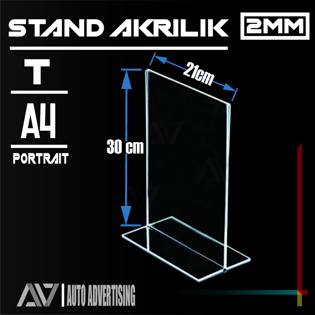 

STAND A4 21 CM X 30 CM L DAN T AKRILIK DI SISIPI KERTAS BROSUR POSTER KANTOR MIKA ACRYLIC DAFTAR LANSCAPE DUDUKAN PAPAN NOMOR MEJA KONTER PULSA BENING MEDIA PROMOSI TENT CARD MENU NOMER TOKO RESTORAN PORTRAIT MURAH TERLARIS STATIONERY SEKOLAH PROMO CARD