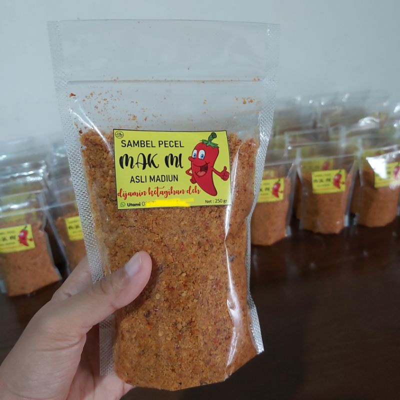 

250 gr - Sambel Pecel "Mak Mi" Asli Madiun spesial sangrai tanpa minyak & tekstur kering