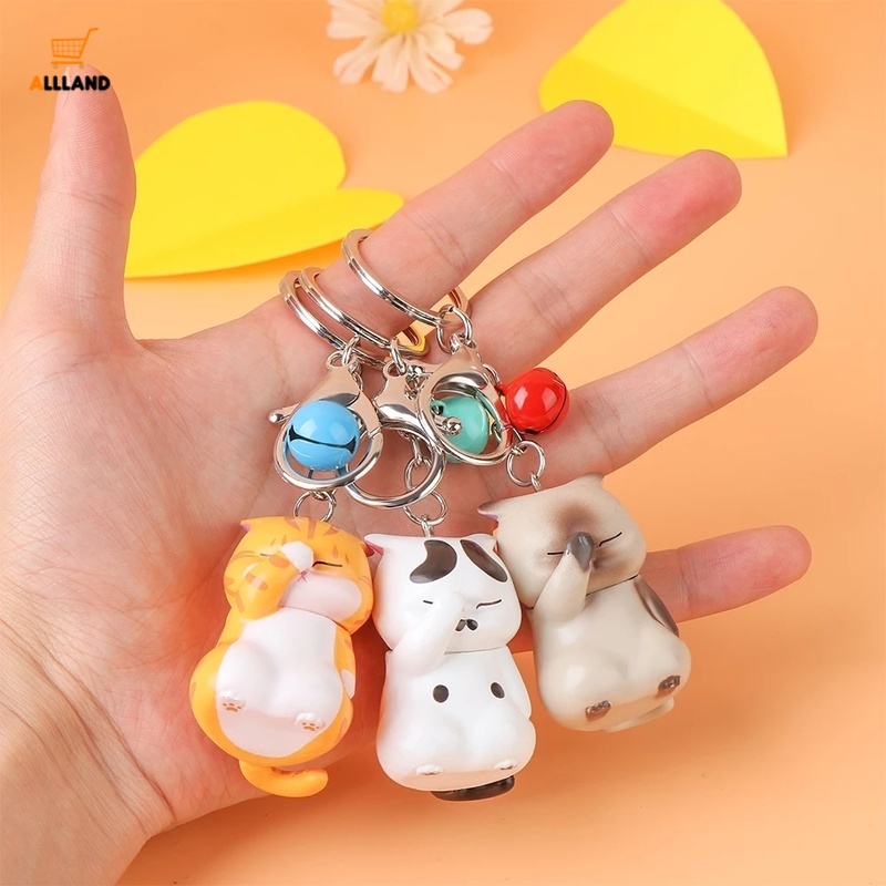 3 Styles Helpless Face-covered Cats Key Ring/ Standing Siamese Cat Keychains/ Car Key Backpack Jewelry Pendant