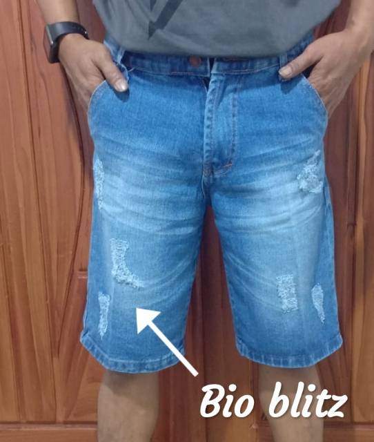 COD CELANA JEANS PENDEK PRIA MOTIF SOBEK ROBEK RIPPED TERBARU DAN TERLARISs