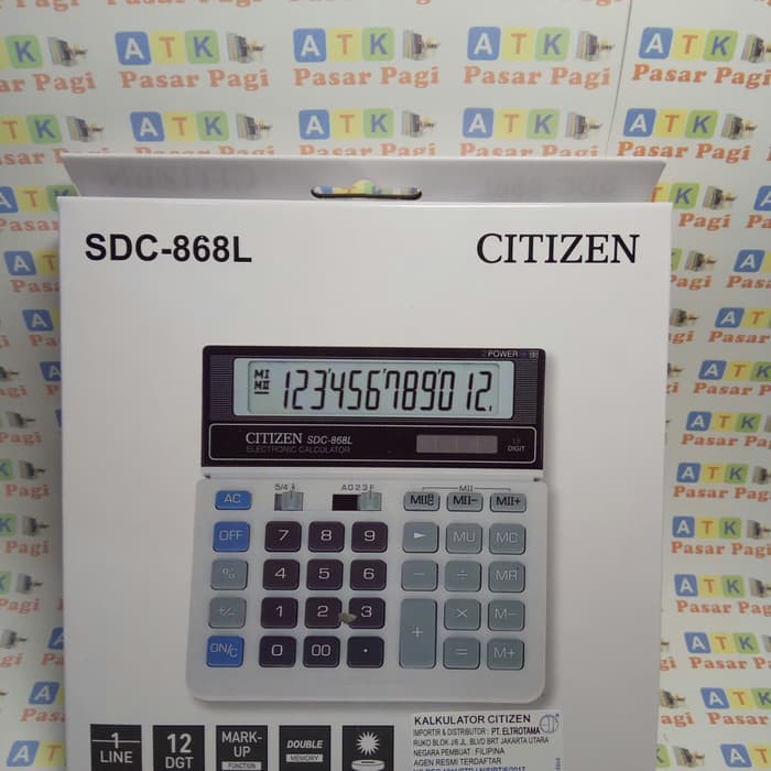 

Kalkulator Citizen - Kalkulator Meja - Kalkulator Ilmiah Kalkulator Citizen Sdc -868 L Putih