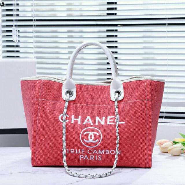 New Arrival Collection    👜👜

.....Chanel Canvas Deauville Shopping Tote Bag.....
Kode 1130#