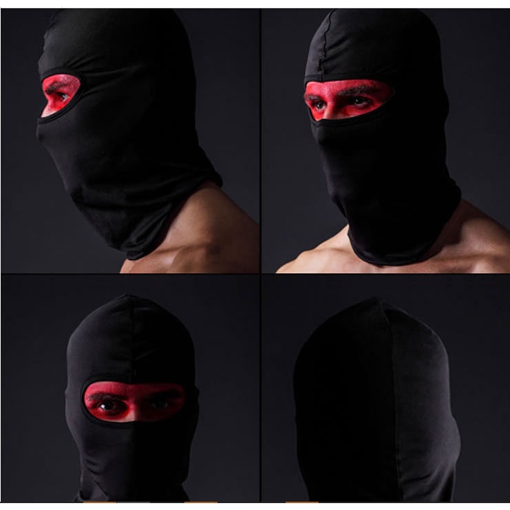 Masker Motor Rhodey Full Face Spandex Masker Motor / Balaclava - Black