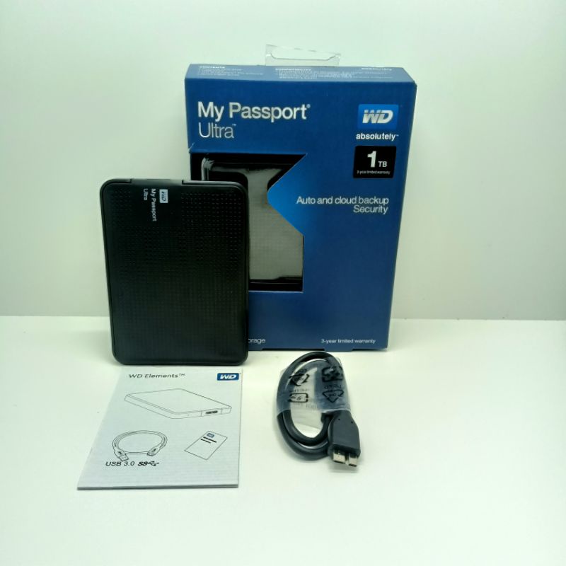 HARDISK EKSTERNAL WD PASSPORT USB 3.0 BARU. PROMO HDD 500GB 1TB FOR LAPTOP PC DLL