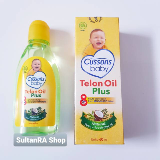 Cussons Baby TELON OIL PLUS 60ml +12ml 8 hours Protection | Minyak Telon Cussons | Minyak Telon Bayi