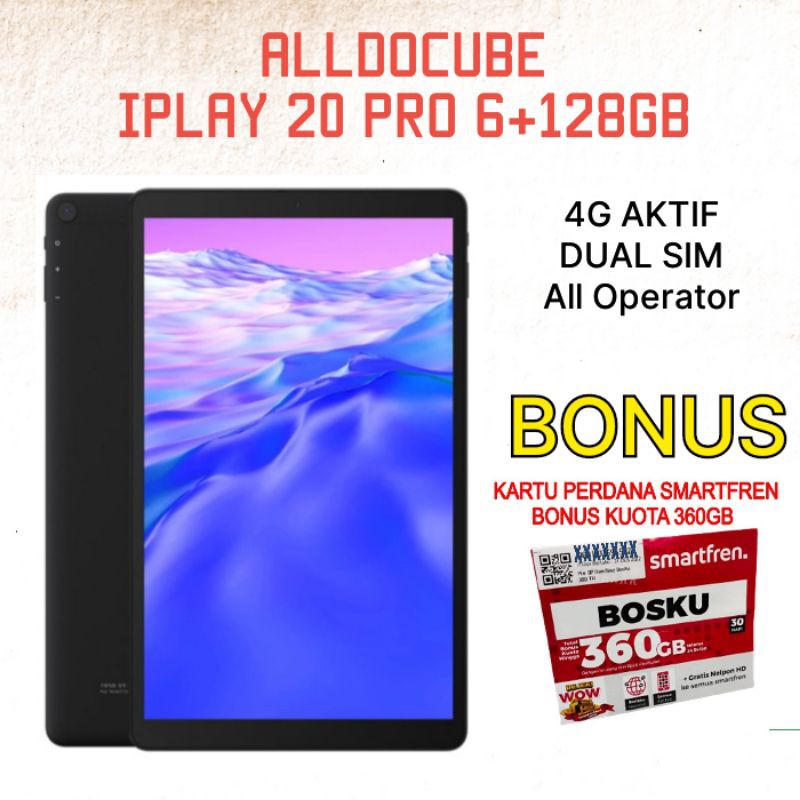 Alldocube iPlay 20 Pro 4G LTE 6/128GB Octacore Tablet 10.1" Android 10