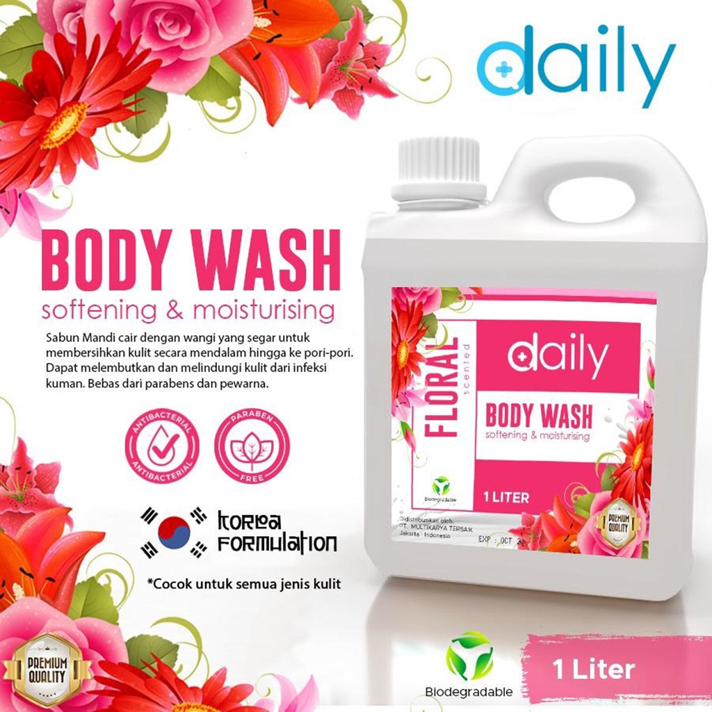 DAILY BODY WASH 1 LITER SABUN MANDI CAIR FOAM