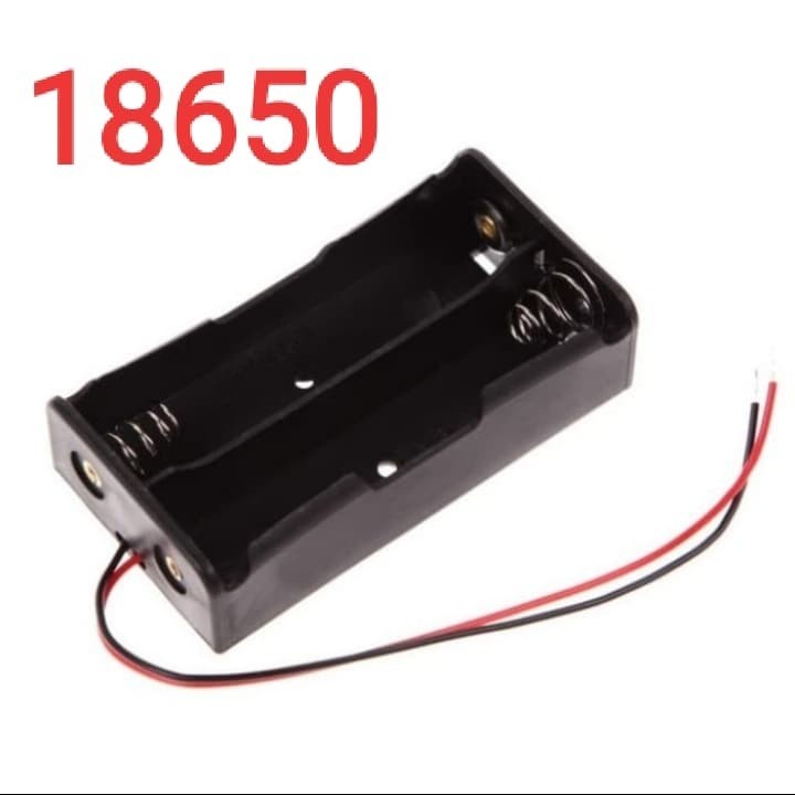 Tempat baterai 2x 18650 Seri Holder Battery Tempat Baterai dua slod