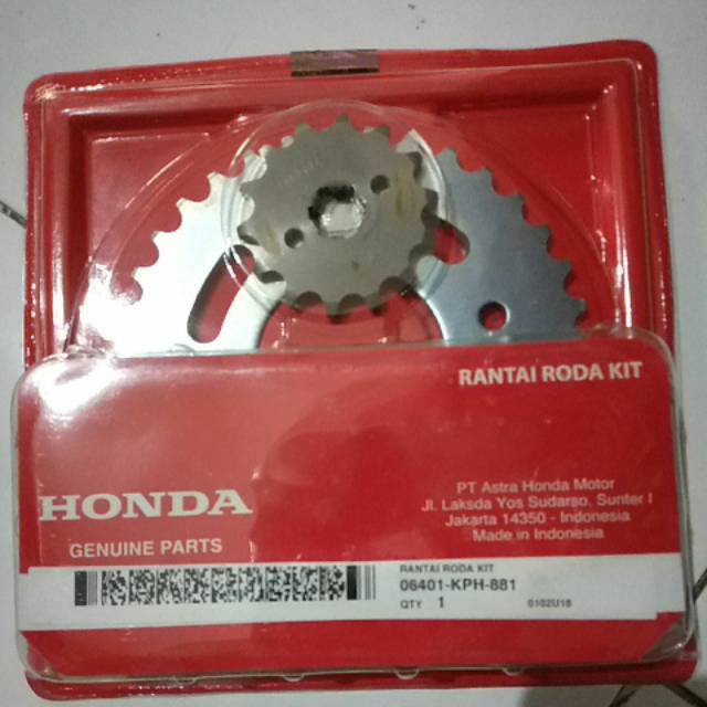 Gir Set Rantai Roda Kit Honda Karisma Supra X 125 06401 KPH 881