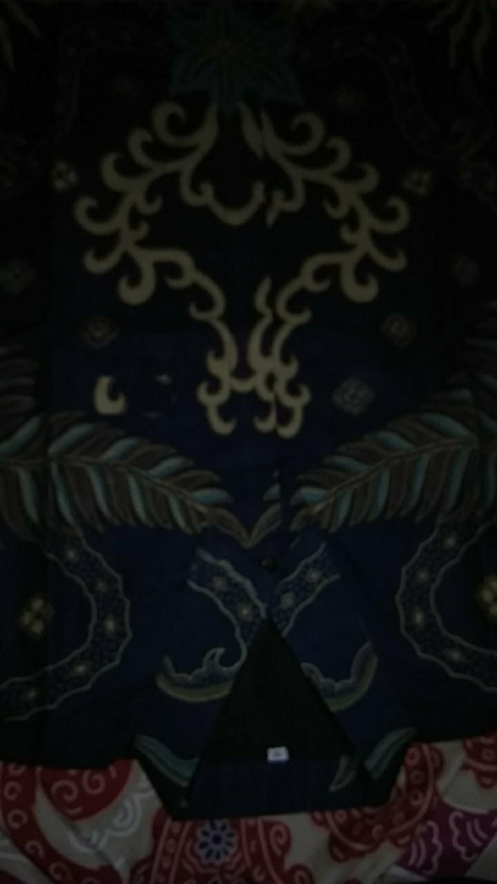 Batik Pria Krisnamukti Navy Full Furing Katun Halus Sragenan Size S-xxl Asli Solo