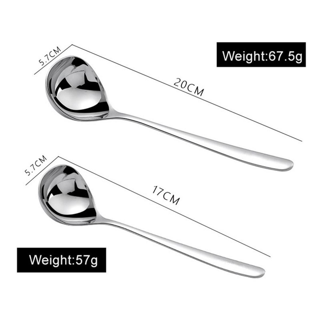 Quinton Sendok Sup Restoran Hot Pot Alat Dapur Makan Stainless Steel Menebal Soup Ladle