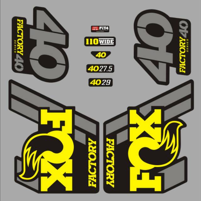 Stiker decal fork fox 40 sepeda MTB