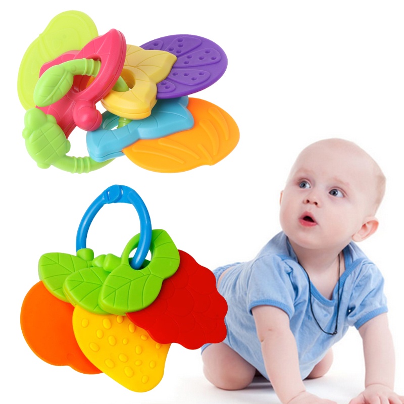 Mary Mainan Teether Bentuk Buah Bahan Silikon Untuk Bayi