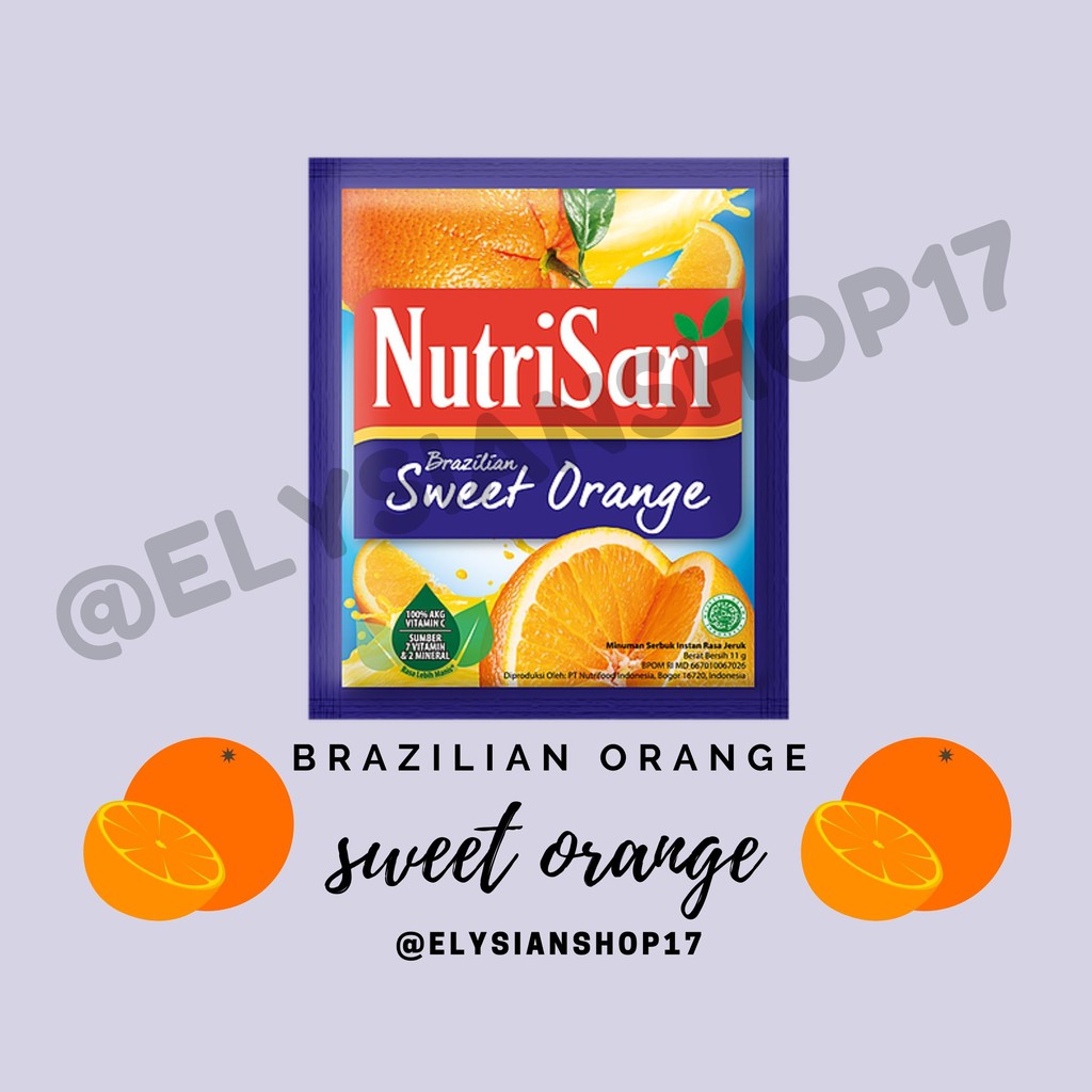 

Nutrisari Brazilian Sweet Orange 1 Renceng (10 Sachet)