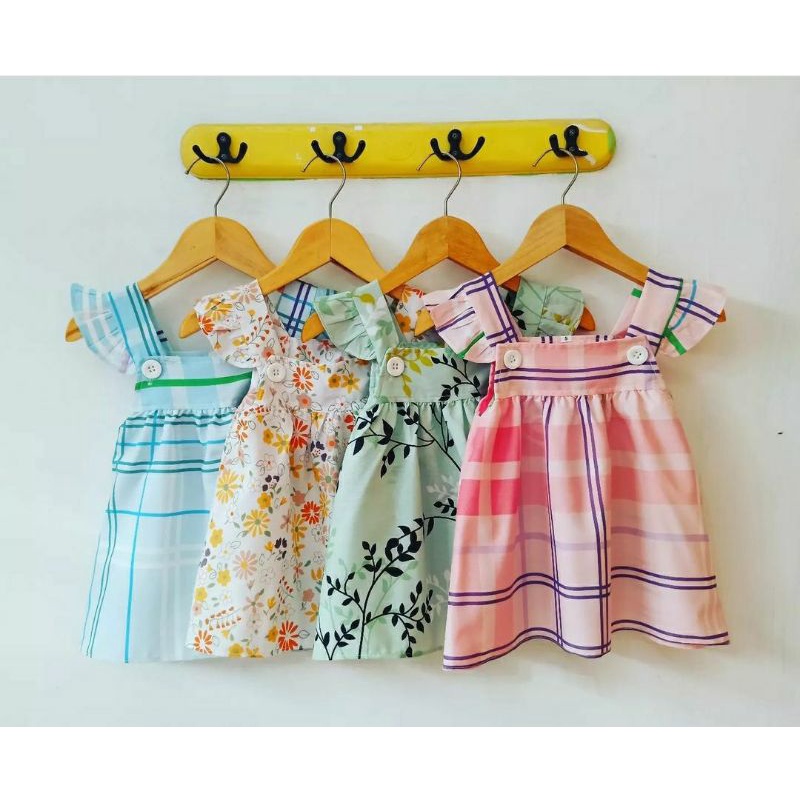 Dress Bayi Perempuan 0 6 12 18 Bulan Dress Overall Anak Bayi Murah-6