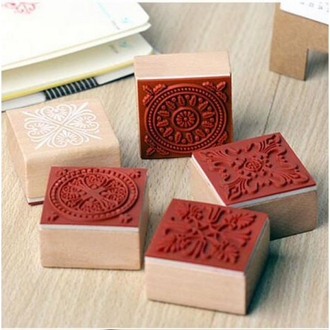 Wooden Stamp - Square Mandala Series