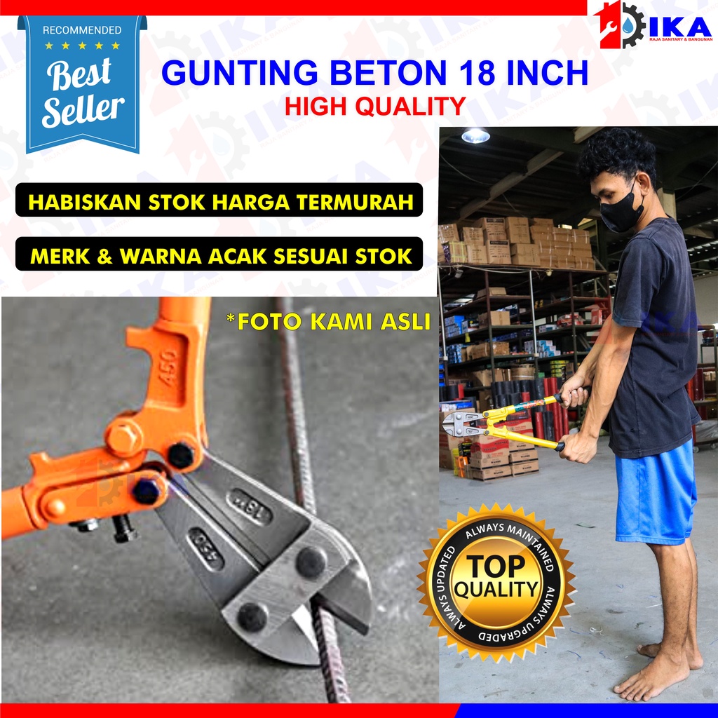 Gunting Besi Beton 18” | Pemotong Rantai Kawat 450mm | Bolt Cutter 18