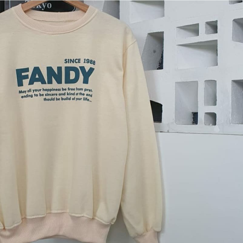 Fandy Sweater - Outerwear Unisex Gaya Kekinian Bahan Fleece