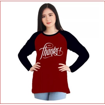 Tshirt Wanita Kaos LENGAN PANJANG / Atasan Wanita / Kaos Oblong / Tumblr Tee / Kaos Polos / Fashion Wanita / Baju Cewe / Polo Shirt / Baju Korea / Baju Bangkok / Kaos Lengan Pendek / Kaos Cewe