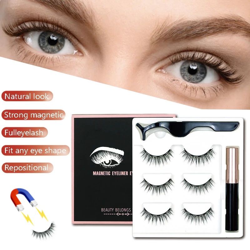 EYELASH MAGNETIC 1 SET LENGKAP BULU MATA MAGNET 3 PSG