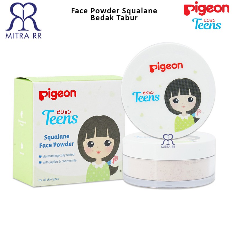 PIGEON TEENS Face Powder Ekstra Jojoba and Chamomile 12gr – Squalance Face Powder Bedak Tabur