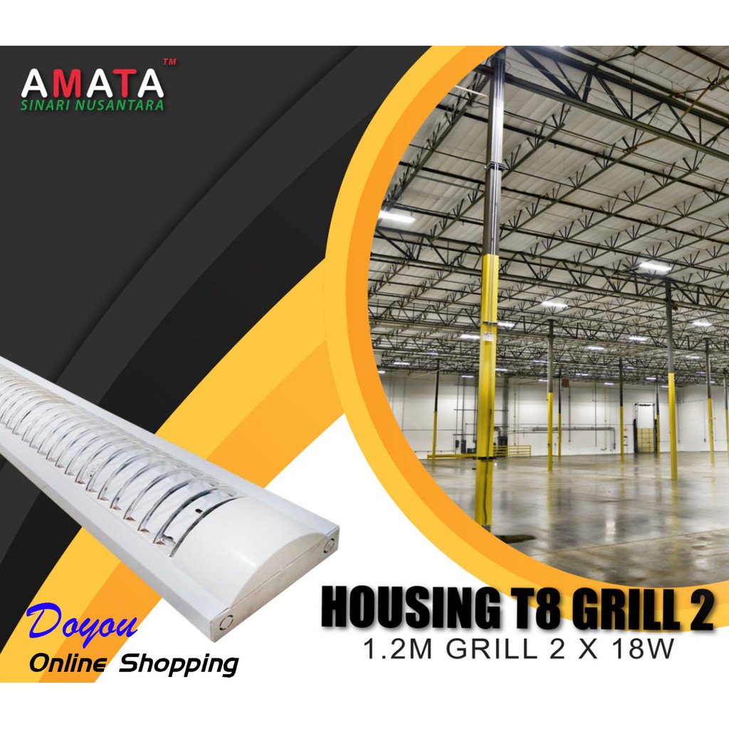 HOUSING / BATTEN T8 GRILL 2 X 18W