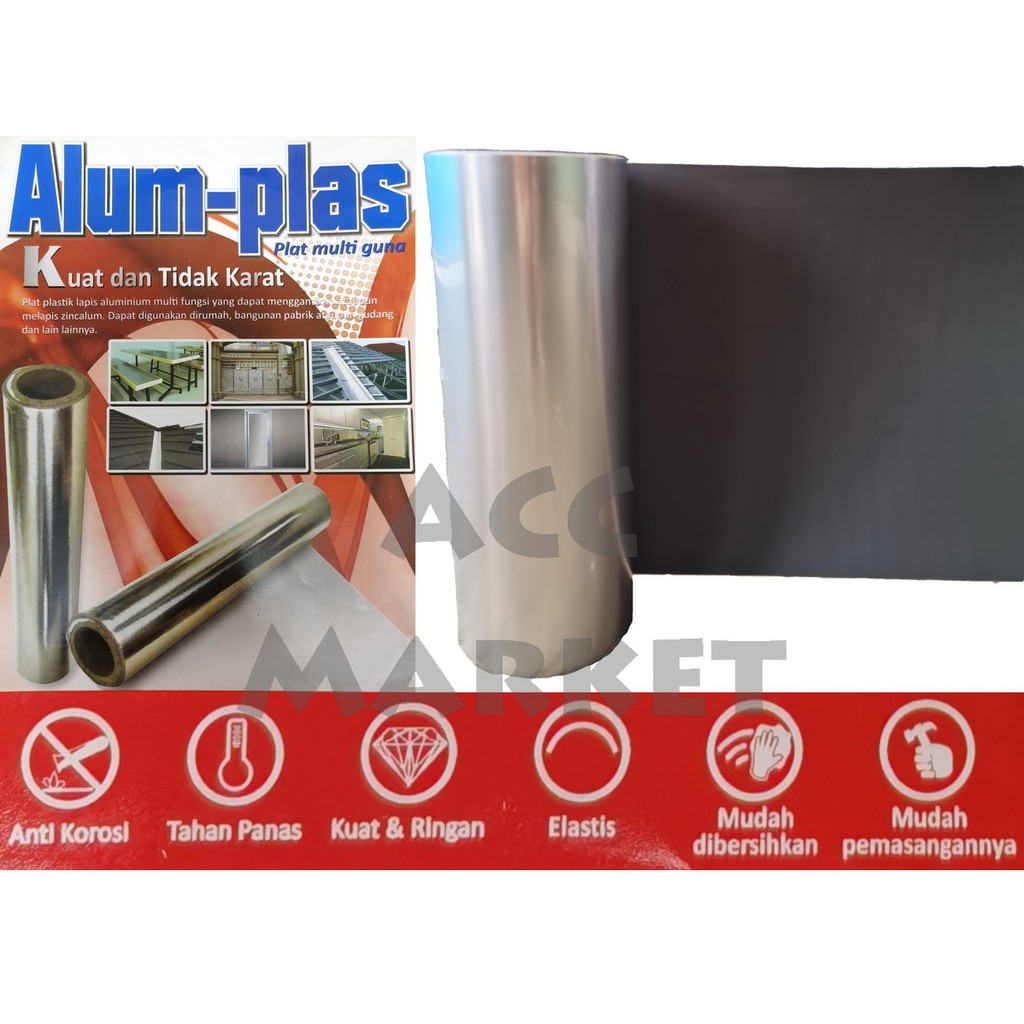 Plat Plastik Aluminium 55cm Karpet Talang Air Pagar