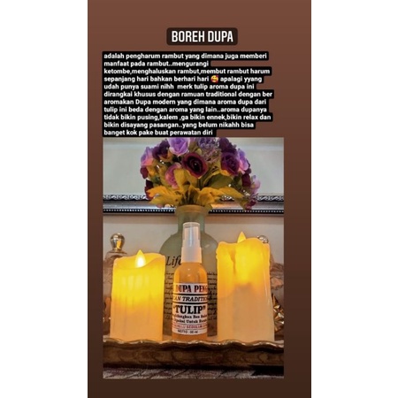 boreh pengantin khas Madura aroma dupa tulip / dupa tulip