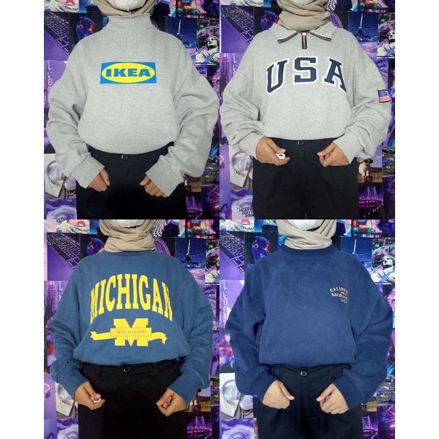 ( VOL 3 ) THRIFTSHOP / CREWNECK / BAJU THRIFT / CN / CREWNECK LENGAN BALON OVERSIZE
