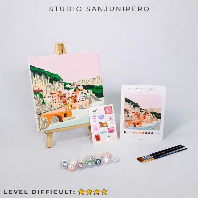 

AMALFI COAST painting kit / Paint by number kit STUDIO SANJUNIPERO