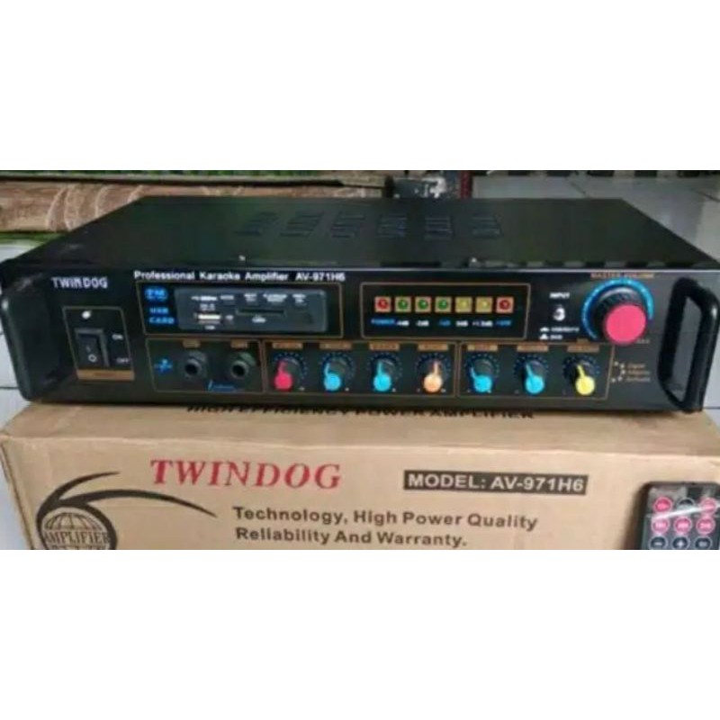 Twindog  , TD , AV 971H6 USB  , Twin Dog , Ampli, Amply,  Ampli Power , Amplifier  Remote